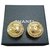 Chanel Vintage Round Clip Earrings Golden Gold-plated  ref.190904