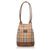 Burberry Brown Haymarket Check Canvas Tote Bag Multiple colors Beige Leather Cloth Pony-style calfskin Cloth  ref.190989