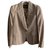 Roberto Cavalli Pin-stripe blazer jacket Beige Linen  ref.191066