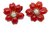 Van Cleef & Arpels Rose de Noel Coral Diamond Earrings Super rare and beautiful Gold  ref.191192