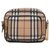 BURBERRY Shoulder bag in cotton canvas with Vintage Check pattern and zippered front pocket. Brown  ref.191262