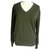 Hermès HERMES V-neck sweater forest green NEW NEVER MEN'S Wearing TS Dark green Cashmere  ref.191352
