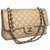 Chanel Timeless Medium DblFlap Bag aus Kaviar Beige Leder  ref.191394