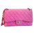 Timeless CHANEL Jumbo Pink Suede Caviar classic flap bag Leather  ref.191518