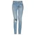 Balenciaga blaue Jeans in Used-Optik Baumwolle  ref.192040