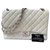 Chanel maxi lined flap bag in cream white caviar leather  ref.192128