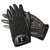 Chanel Gloves Black Leather Cloth  ref.192426