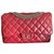 Timeless Chanel Red Jumbo Bijoux chain flap bag clássico Vermelho Couro  ref.192470