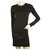Autre Marque Barbara I Gongini Black Long Sleeves Mini Length Cotton Modal Dress  ref.192641