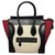 Céline Luggage Red Eggshell Leather Linen  ref.192938