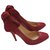 Carven Red leather heels  ref.192945