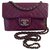 Wallet On Chain Chanel Roxo Couro  ref.193104