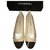 Magníficas zapatillas de ballet clásico de Chanel Negro Beige Piel de cordero  ref.193122