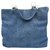 Chanel Handtasche aus Denim mit gefüttertem «C» -Druck. Blau John  ref.193199