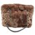 Chanel handbag in brown rabbit fur.  ref.193200