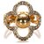Louis Vuitton Anello di potenza per fiori in cristallo dorato Argento D'oro Metallo  ref.193289