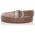 Gucci Brown Leather Belt Silvery Pony-style calfskin  ref.193361
