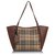 Burberry Brown Horseferry Check Canterbury Panels Tote Multiple colors Beige Leather Cloth Pony-style calfskin Cloth  ref.193518