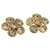 Chanel earrings in gold metals and stones Plaqué or Doré  ref.193561