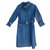 Burberry vintage raincoat size XS Blue Cotton  ref.193695