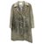 Burberry Manteaux, Vêtements d'extérieur Daim Vert olive  ref.193747