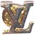 LOUIS VUITTON MONOGRAM jacket pin Golden Metal  ref.193831