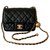 Chanel Runway Black Square Mini Flap Pearl Crush Bag Cuir d'agneau Noir  ref.194009