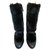 Hermès Ankle Boots Black Fur  ref.194156