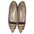 Fendi Ballerines Cuir Multicolore Beige  ref.194269