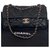 Timeless Chanel Marais Black Silvery Cloth  ref.194431