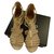 Chanel Sandals Beige Suede  ref.194663