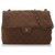 Chanel Brown Classic Jumbo Suede Single Flap Bag Dark brown Leather Metal  ref.194756