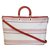 Diorissimo Dior Handtaschen Weiß Rot Leder Leinwand  ref.194908