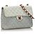 Borsa a patta in denim Matelasse blu Chanel - vista 2