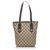 Gucci Brown GG Canvas Tote Bag Beige Dark brown Leather Cloth Pony-style calfskin Cloth  ref.194979