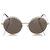 Lunettes de soleil rondes dorées Chanel Métal Noir  ref.194991