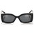 Occhiali da sole tondi rettangolari neri Chanel Nero D'oro Plastica  ref.195001