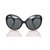 Gafas de sol con espejo redondo negro Chanel Plata Plástico  ref.195027