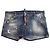 Dsquared2 Dsquared 2 D2 Blue Distressed Demin Jeans Sommer Button Shorts Größe 38