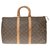 Louis Vuitton Keepall travel bag 45 In monogram canvas Brown Leather Cloth  ref.195045