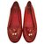Sergio Rossi Red moccasins Patent leather  ref.195090