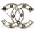 Chanel plata oscura cc perlas pedrería Metal  ref.195118