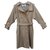 womens Burberry vintage t trench coat 40 Dark brown Cotton Polyester  ref.195142
