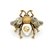Marmont Gucci BEE RING CRYSTALS AND PEARL XXL NEW Métal Doré  ref.195147