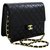 Pochette Chanel porté épaule Cuir Noir  ref.195169