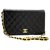 Chanel handbag Black Leather  ref.195179