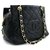 Pochette Chanel porté épaule Cuir Noir  ref.195182