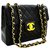 Pochette Chanel porté épaule Cuir Noir  ref.195190