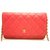 Chanel shoulder bag Red Leather  ref.195212