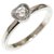 Cartier Silver Diamants Legers Heart Diamond Solitaire Ring Silvery Metal  ref.195373